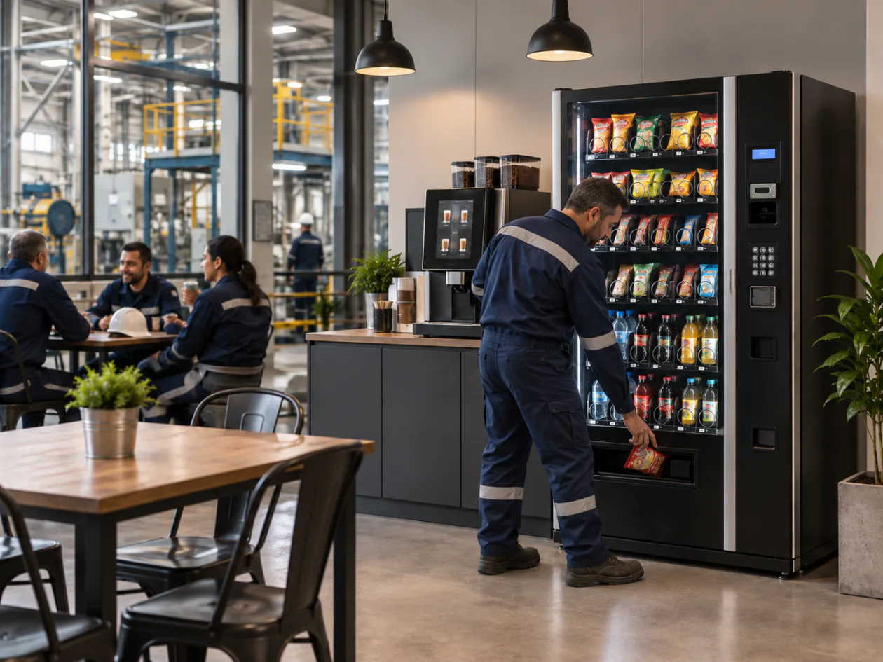 Solución de vending en un entorno industrial